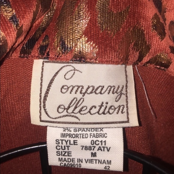 ❤️ Company Collection size medium dressy snap front vest animal print wide … - Picture 3 of 5